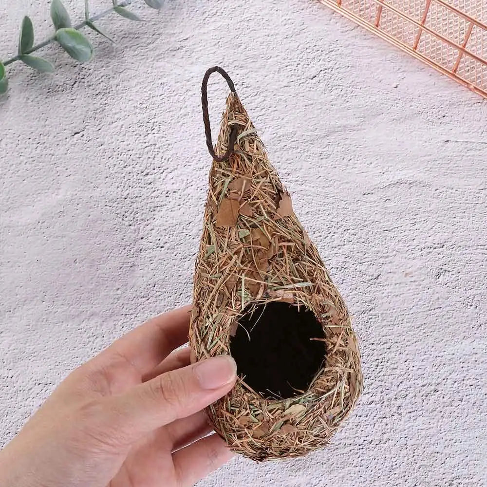 Natural Grass Bird House for Hummingbirds Cozy Nesting - Smarsty