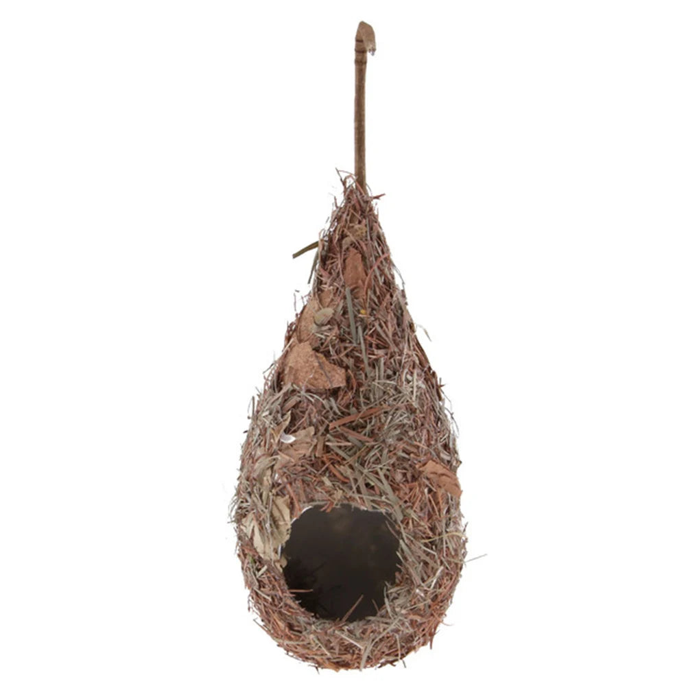 Natural Grass Bird House for Hummingbirds Cozy Nesting - Smarsty
