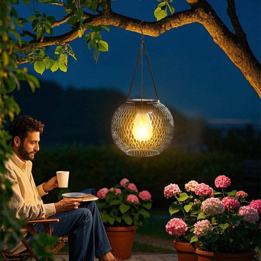 Outdoor Solar Iron Lanterns for Garden Decor - Smarsty