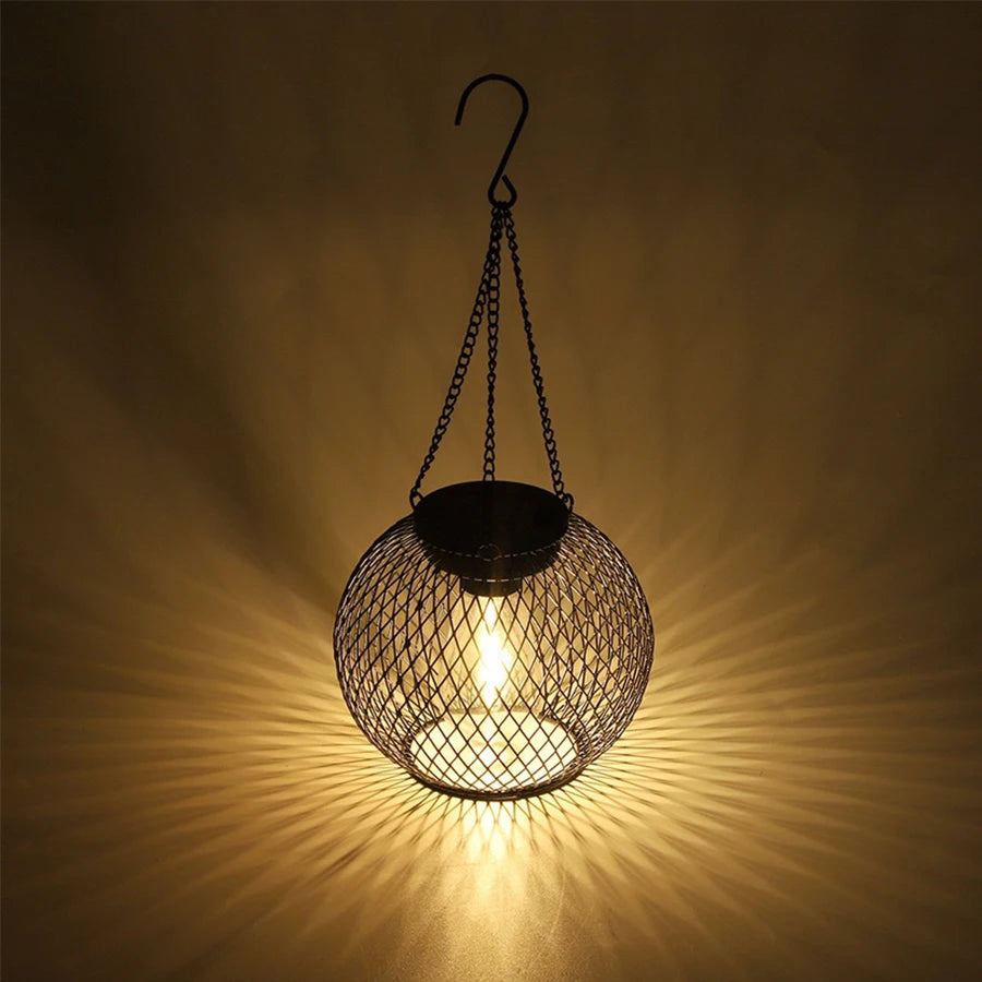 Outdoor Solar Iron Lanterns for Garden Decor - Smarsty