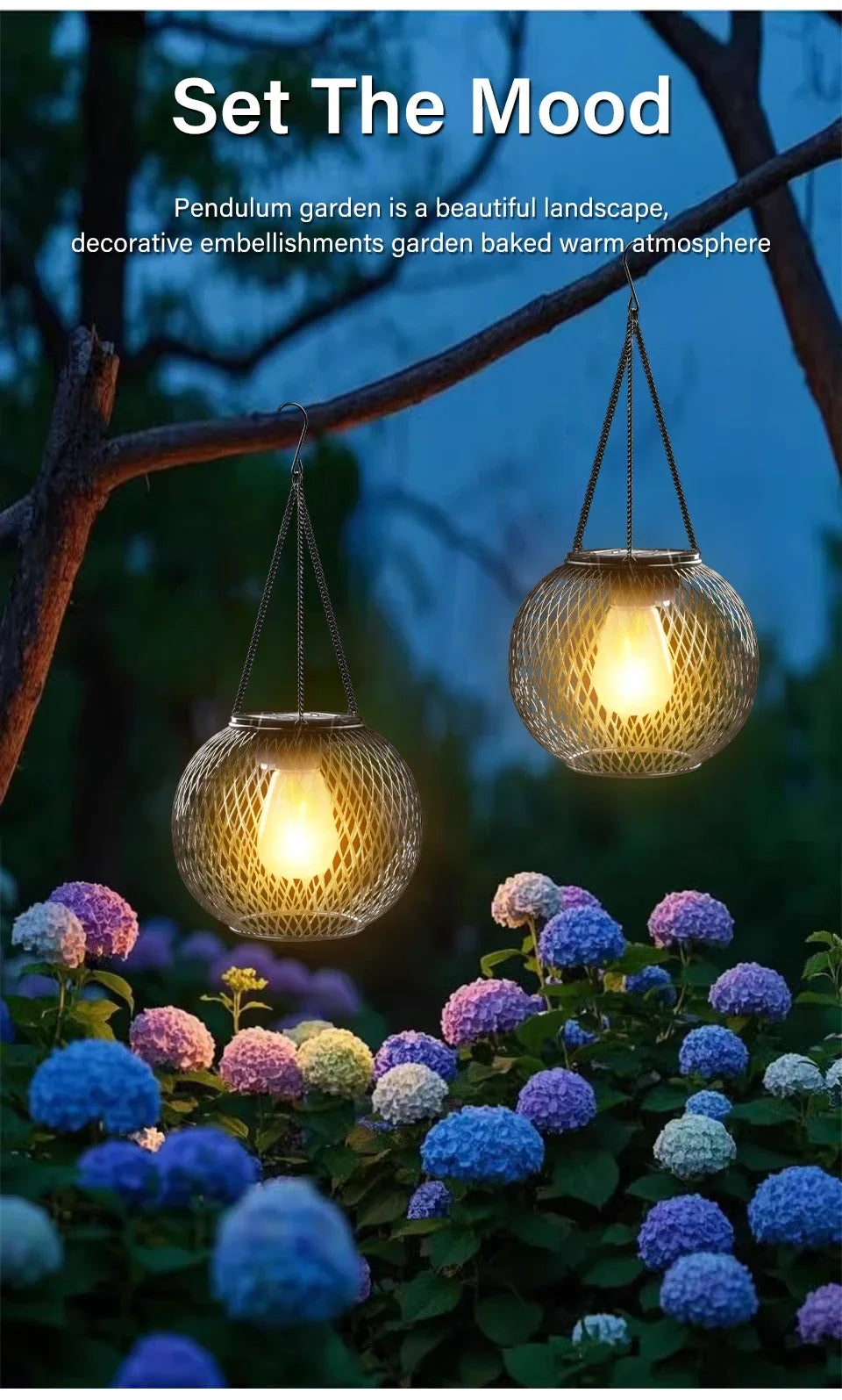 Outdoor Solar Iron Lanterns for Garden Decor - Smarsty