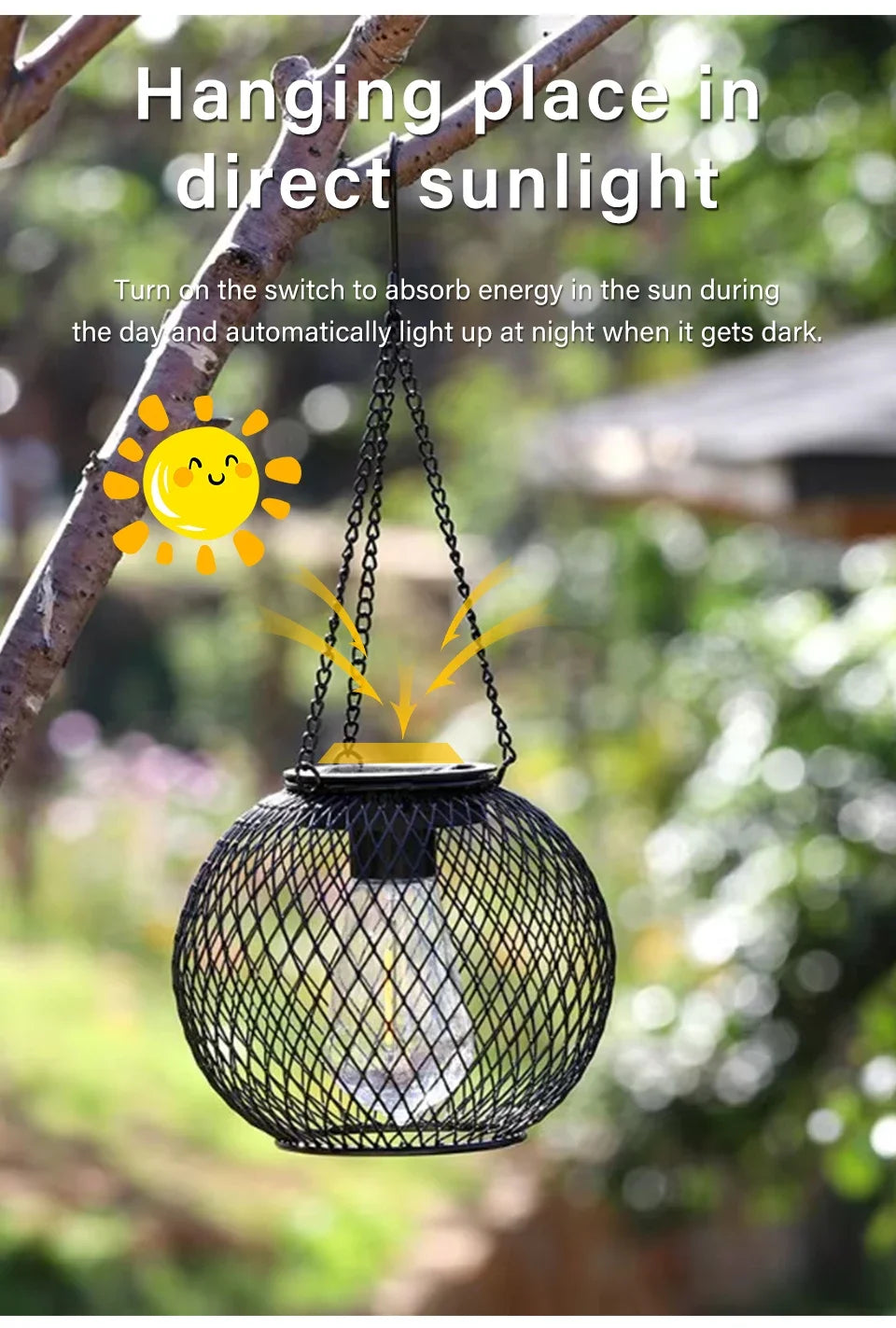 Outdoor Solar Iron Lanterns for Garden Decor - Smarsty