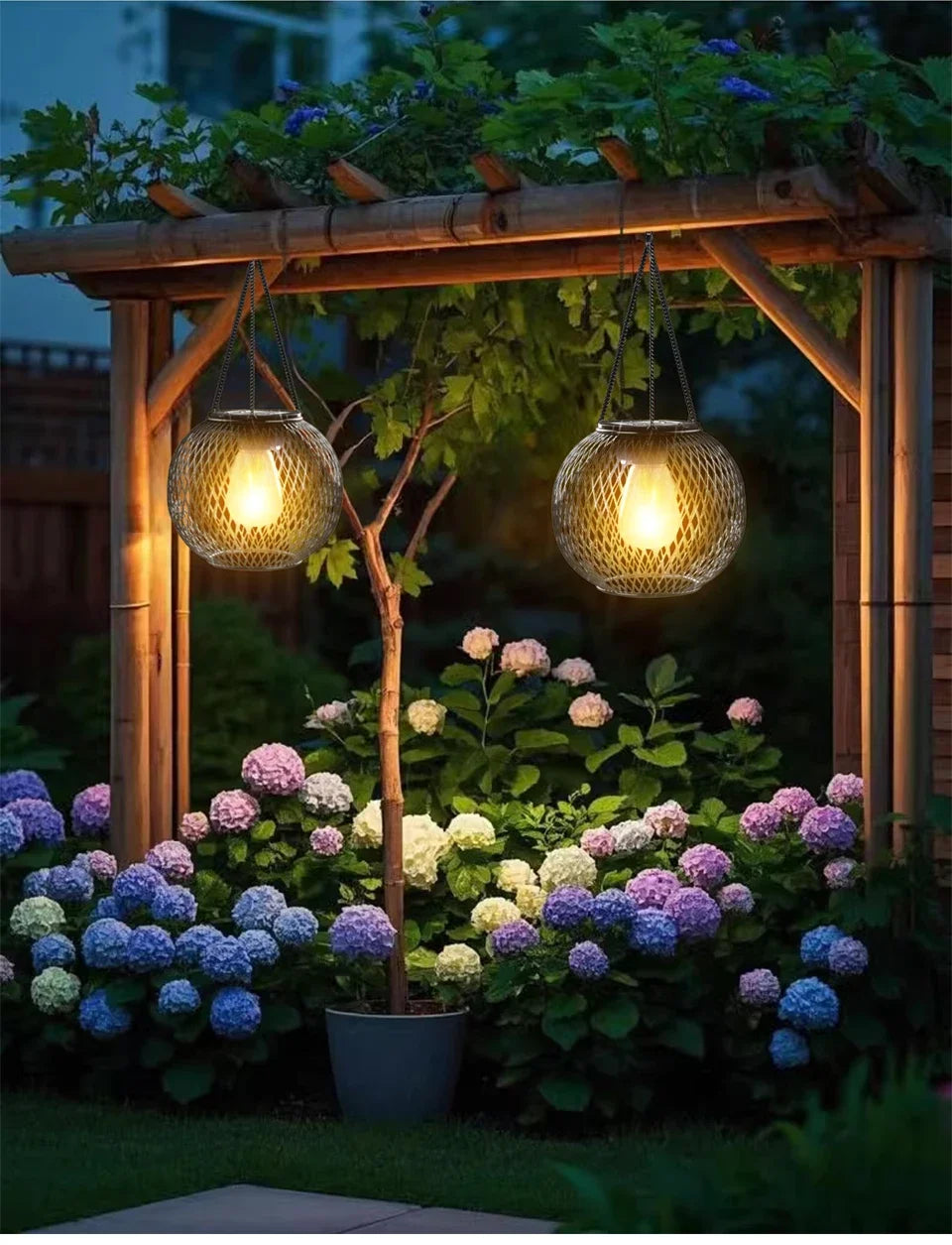 Outdoor Solar Iron Lanterns for Garden Decor - Smarsty