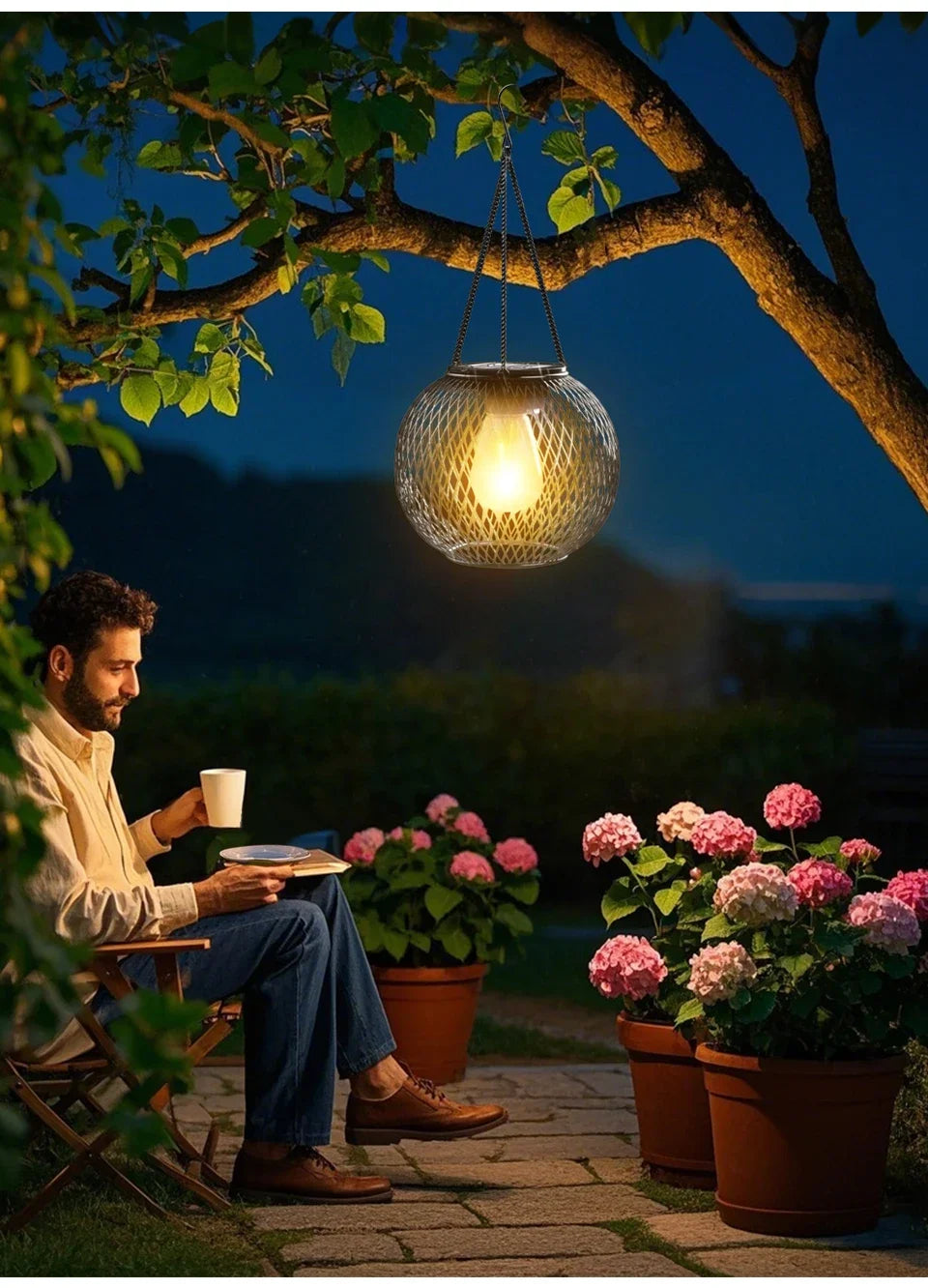 Outdoor Solar Iron Lanterns for Garden Decor - Smarsty