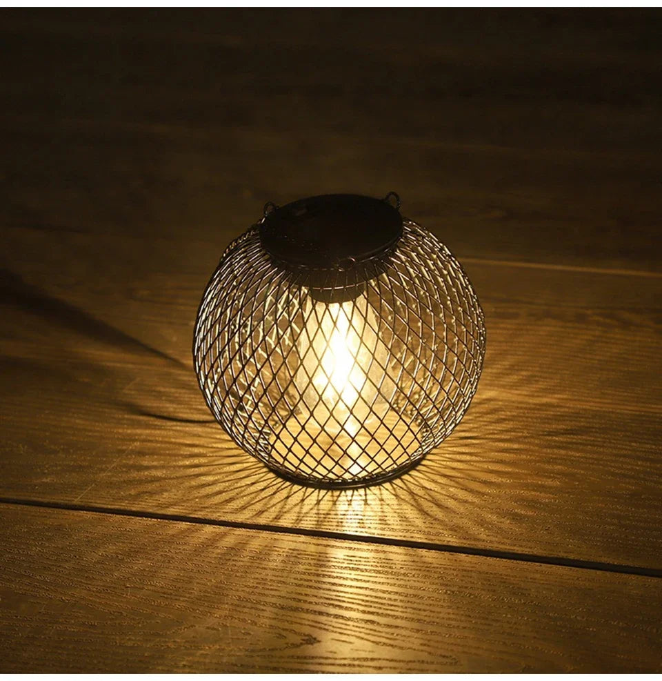 Outdoor Solar Iron Lanterns for Garden Decor - Smarsty