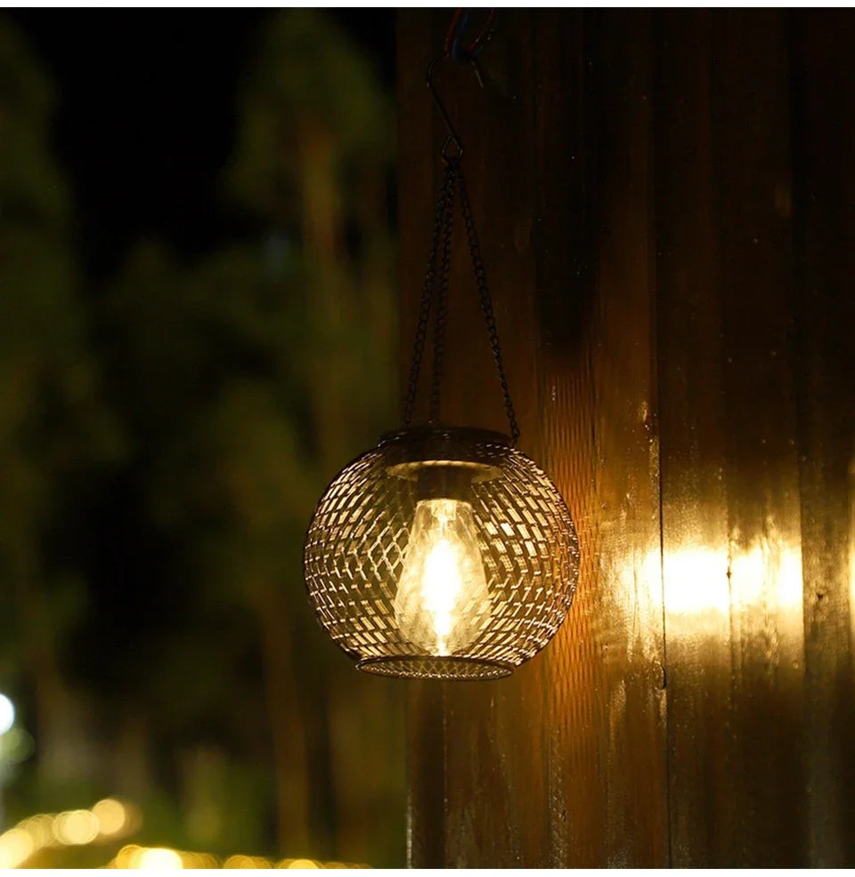 Outdoor Solar Iron Lanterns for Garden Decor - Smarsty