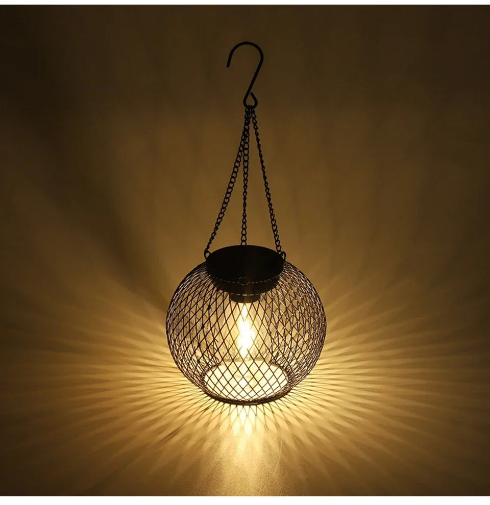 Outdoor Solar Iron Lanterns for Garden Decor - Smarsty