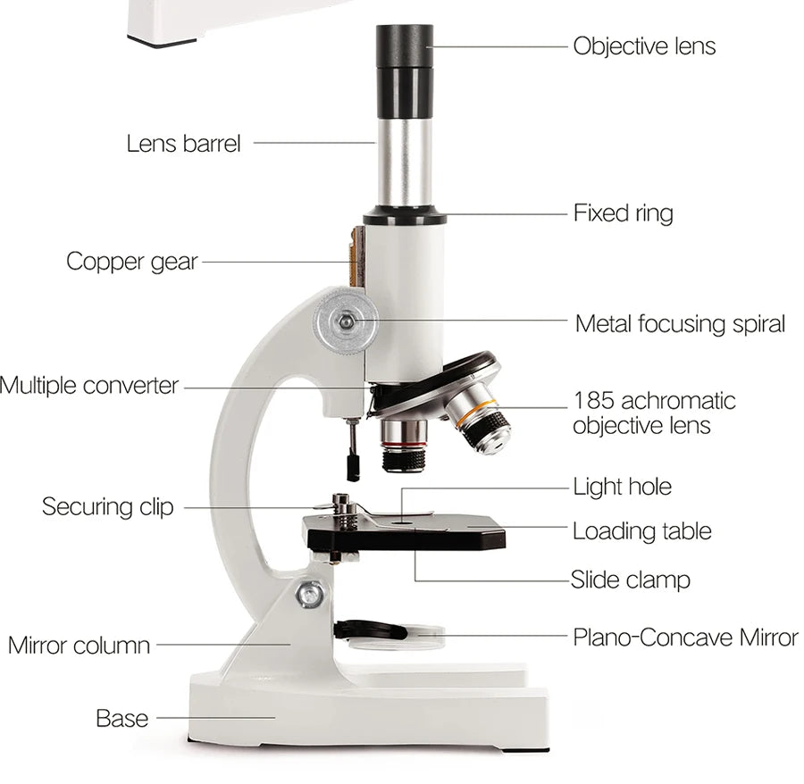 High Definition 40X-2000X Monocular Microscope for Students - Smarsty