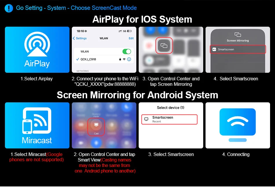 4K Carplay & Android Auto GPS Navigation - Smarsty