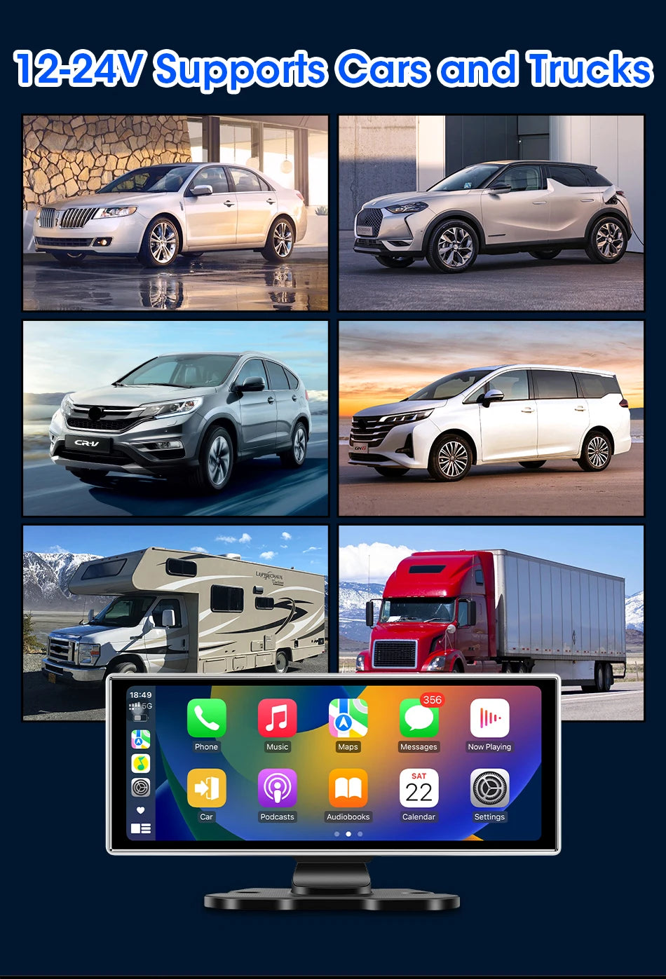 4K Carplay & Android Auto GPS Navigation - Smarsty
