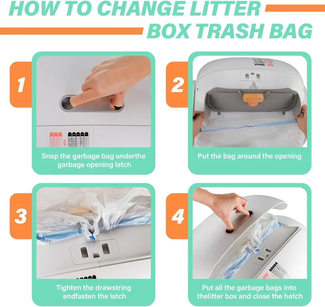 Self-Cleaning Cat Litter Box Poop Bags 10 Rolls - Smarsty