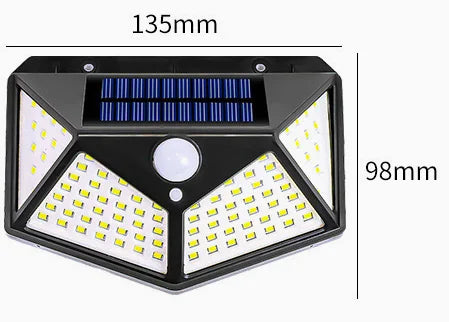 100 LED Solar Powered Motion Sensor Wall Light - Smarsty