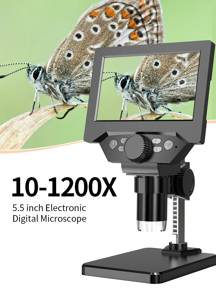 Digital Microscope 1080P LCD Display with Built-In Lights - Smarsty