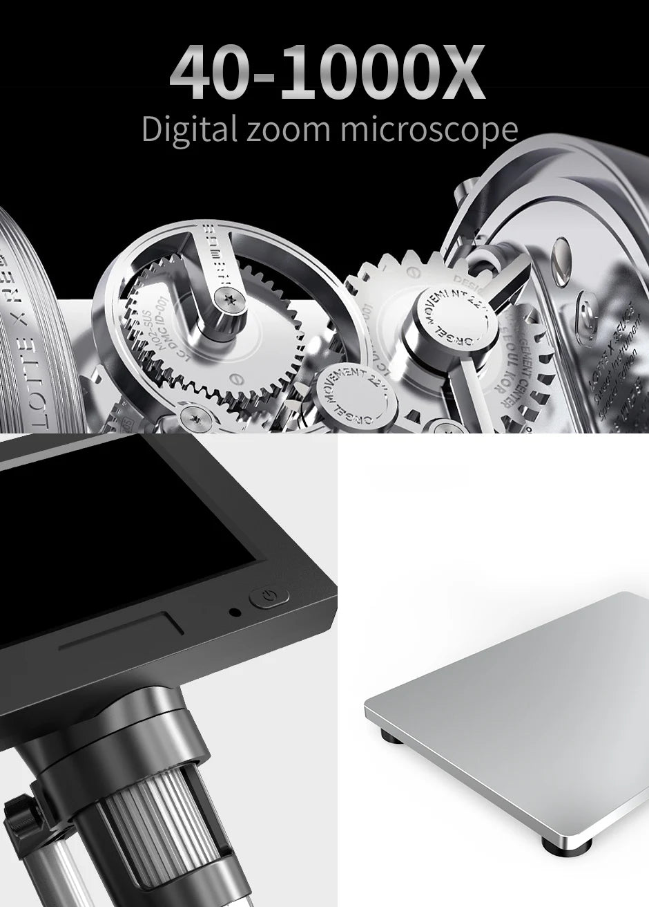 4.3 Inch Digital Microscope With 1000X Zoom For Precision Repairs - Smarsty