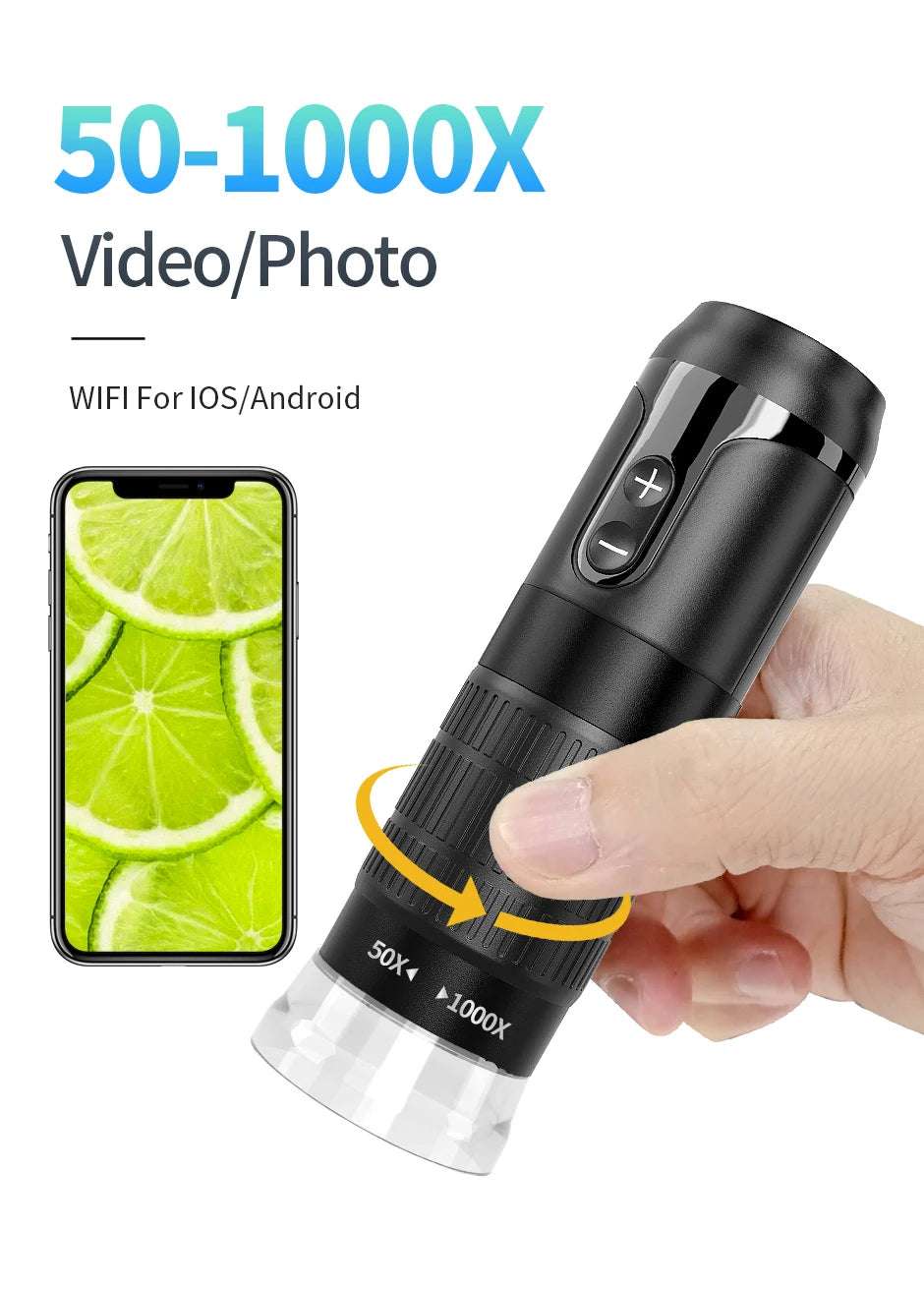 Wireless Digital Microscope 1000X Zoom Portable Magnifier - Smarsty