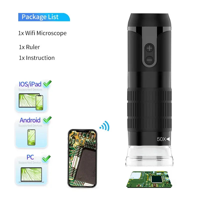 Wireless Digital Microscope 1000X Zoom Portable Magnifier - Smarsty