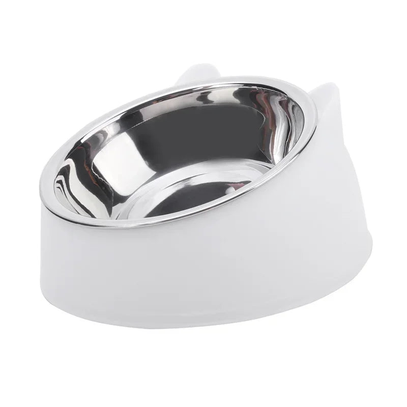 Stainless Steel Cat Bowl with Inclined Design for Easy Feeding - Smarsty