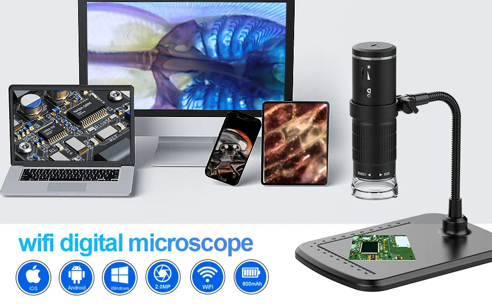 Wireless Digital Microscope 50X-1000X Portable Magnification - Smarsty
