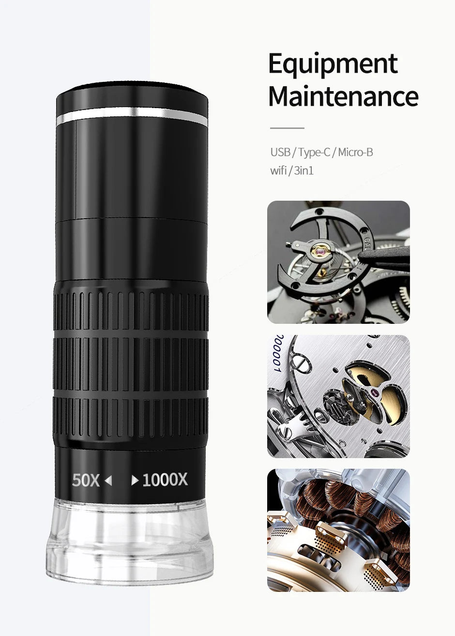 Wireless Digital Microscope 50X-1000X Portable Magnification - Smarsty