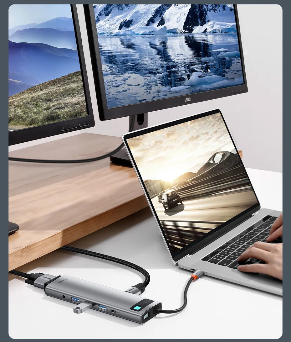 11-in-1 USB-C Hub – All-in-One Dock for MacBook Pro/Air - Smarsty