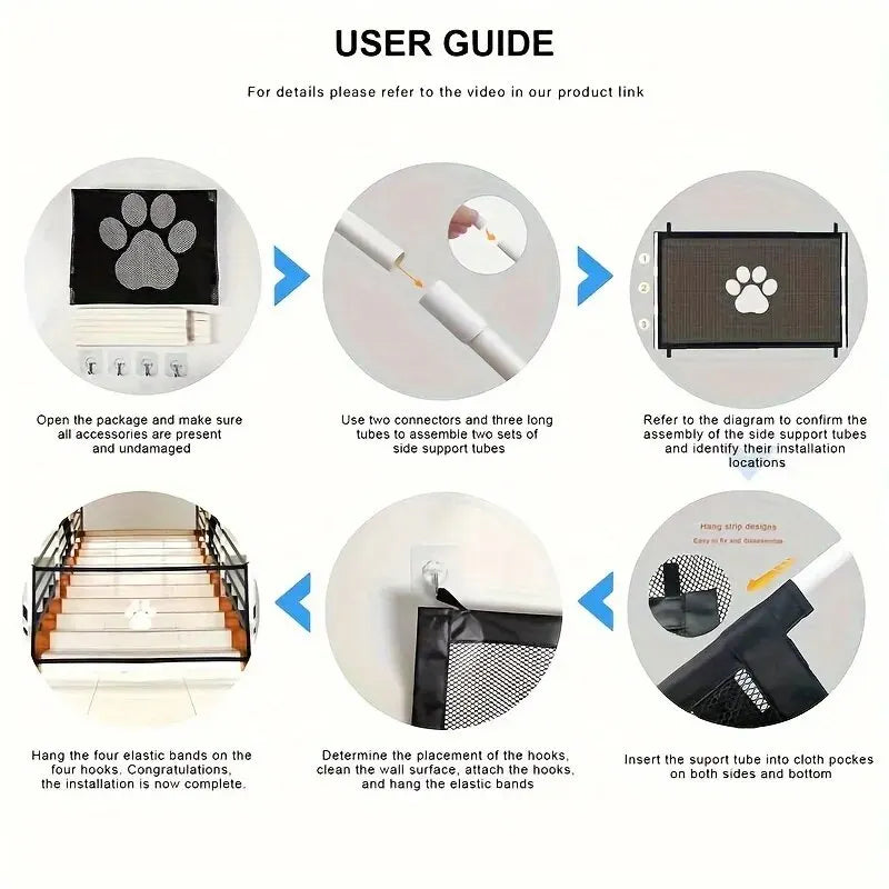 Portable Dog Net Door for Safe Pet Isolation - Smarsty
