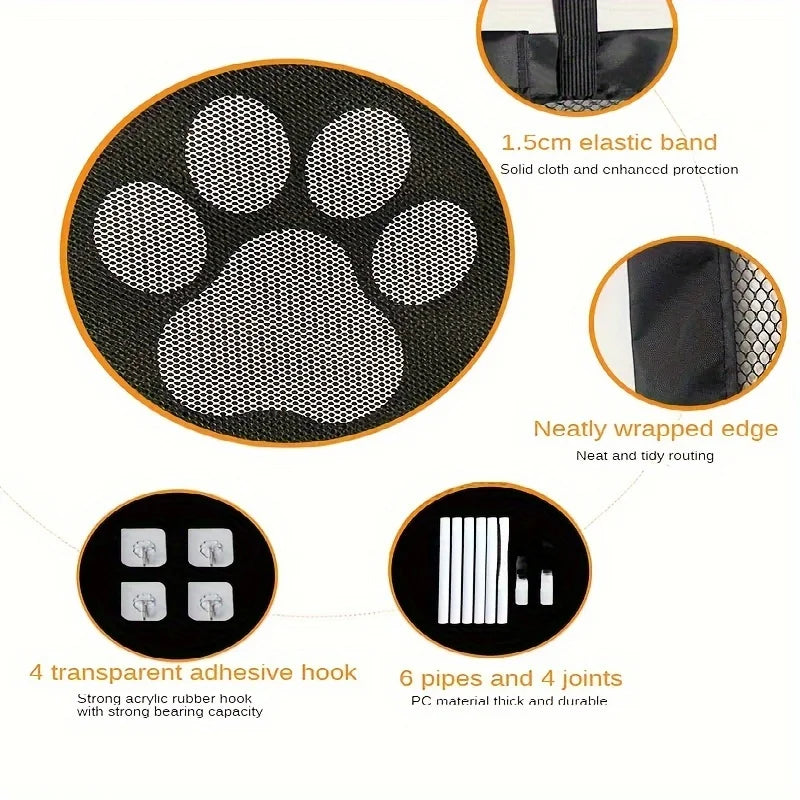 Portable Dog Net Door for Safe Pet Isolation - Smarsty
