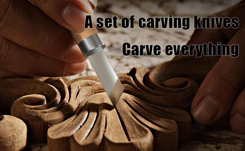 12pcs Professional Wood Carving Chisel Set for Precision Crafting - Smarsty