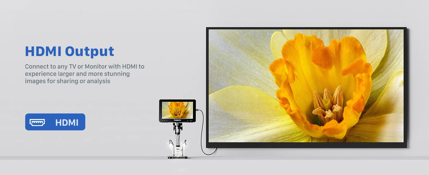 TOMLOV DM9 Pro HDMI Digital Microscope with 16MP Clarity - Smarsty