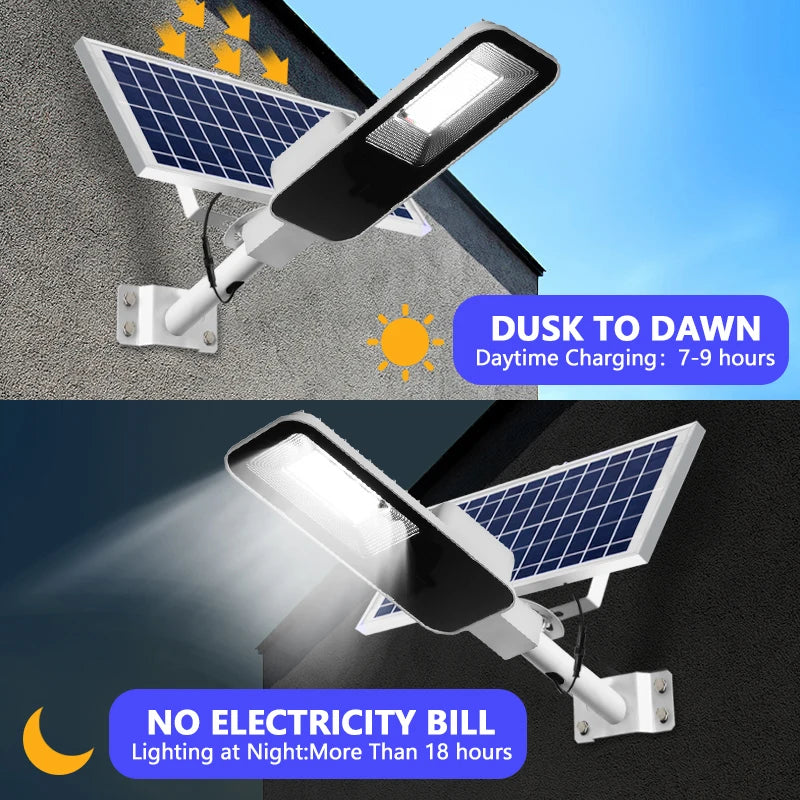 200W Solar Street Light with Automatic Dusk to Dawn Feature - Smarsty