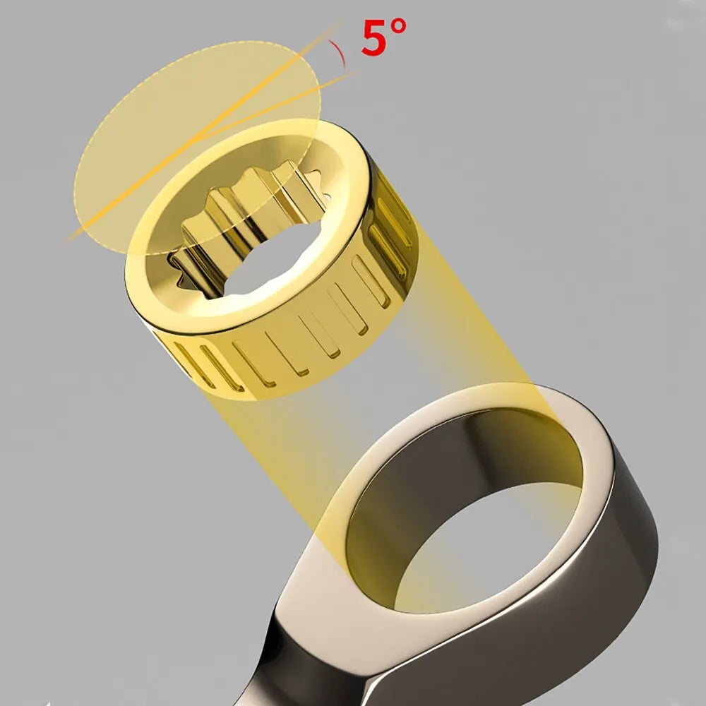 Flexible Golden Ratchet Wrench for Easy Car Repairs - Smarsty