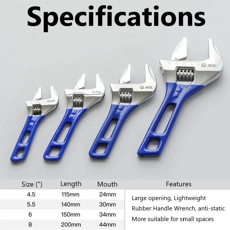 Lightweight Adjustable Wrench for Tight Spaces - Smarsty