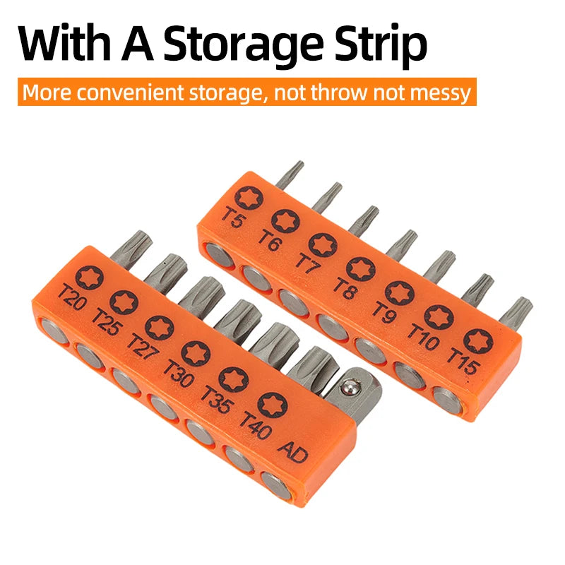 Tamper Proof Torx Screwdriver Bit Set with Magnetic Tips - Smarsty
