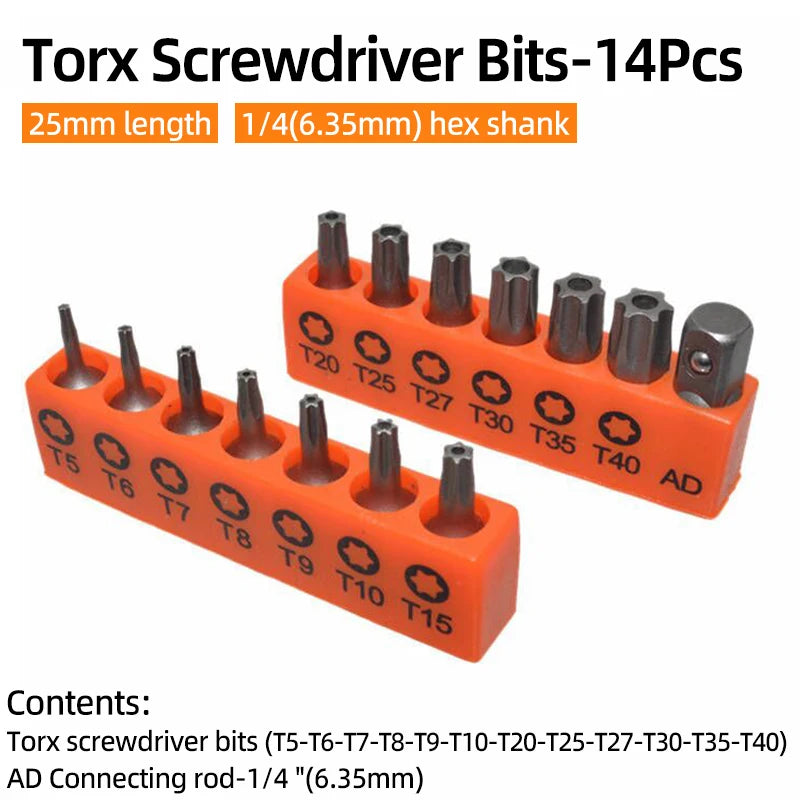 Tamper Proof Torx Screwdriver Bit Set with Magnetic Tips - Smarsty