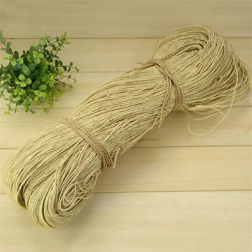 Natural Raffia Straw Yarn for DIY Crafts and Knitting - Smarsty