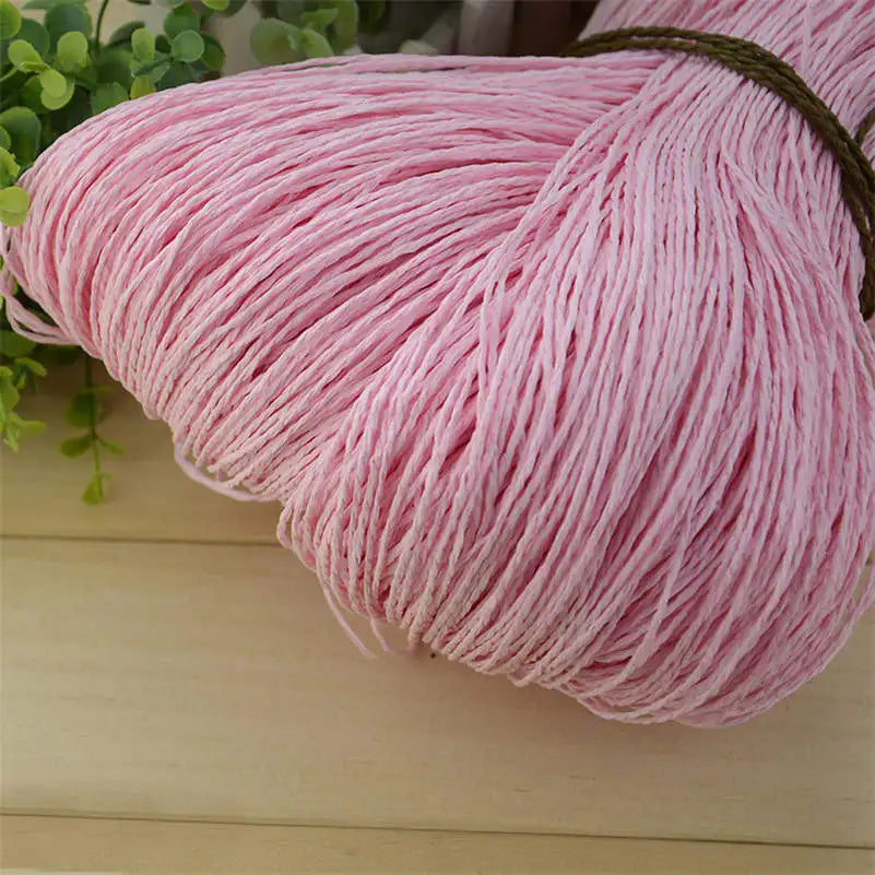 Natural Raffia Straw Yarn for DIY Crafts and Knitting - Smarsty