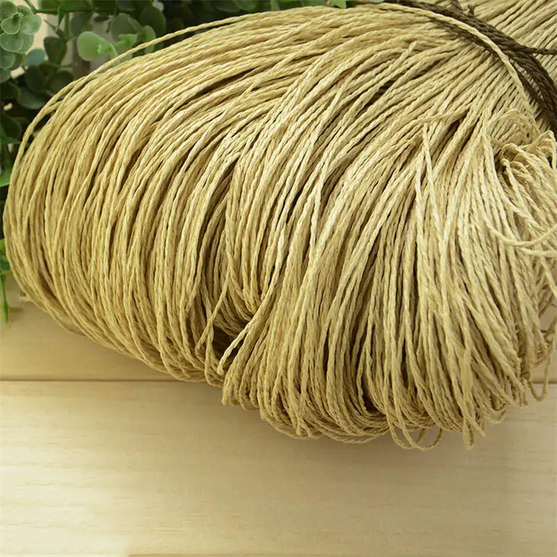 Natural Raffia Straw Yarn for DIY Crafts and Knitting - Smarsty