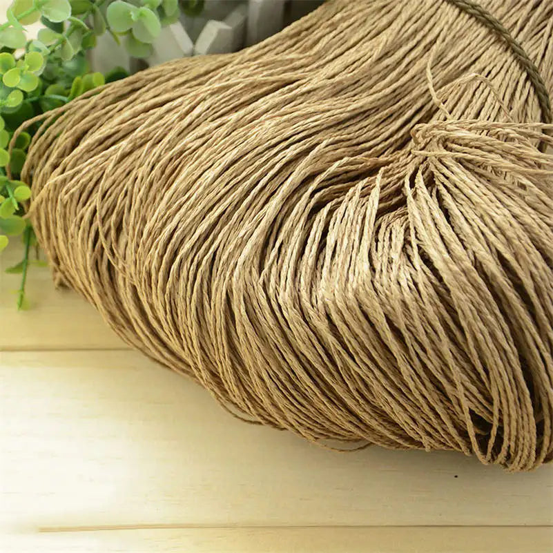 Natural Raffia Straw Yarn for DIY Crafts and Knitting - Smarsty