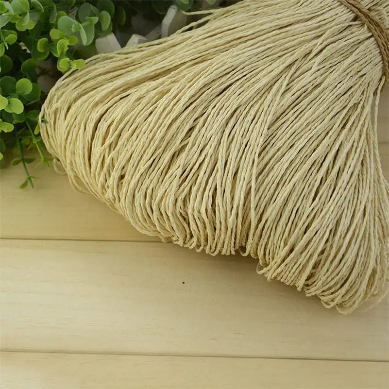 Natural Raffia Straw Yarn for DIY Crafts and Knitting - Smarsty