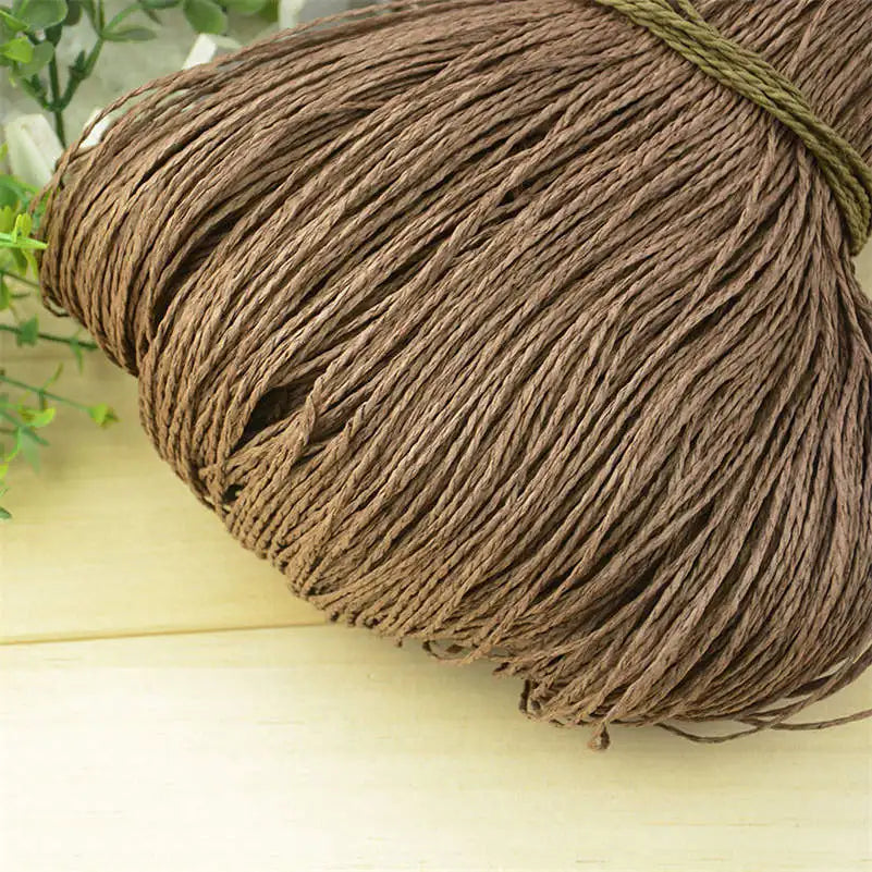 Natural Raffia Straw Yarn for DIY Crafts and Knitting - Smarsty