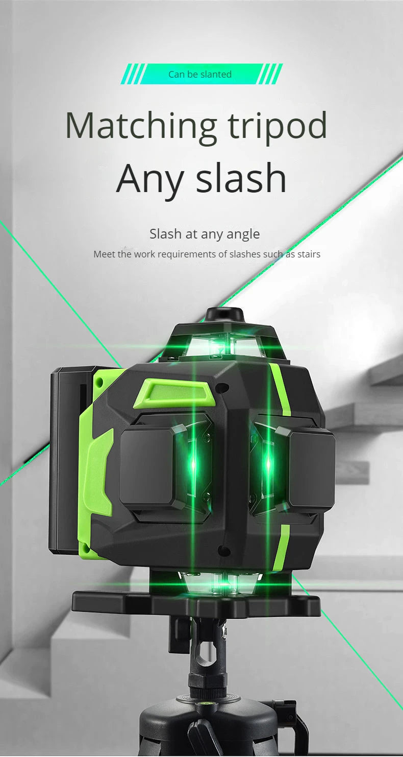 16 Lines Green Laser Level with Self-Leveling Feature - Smarsty