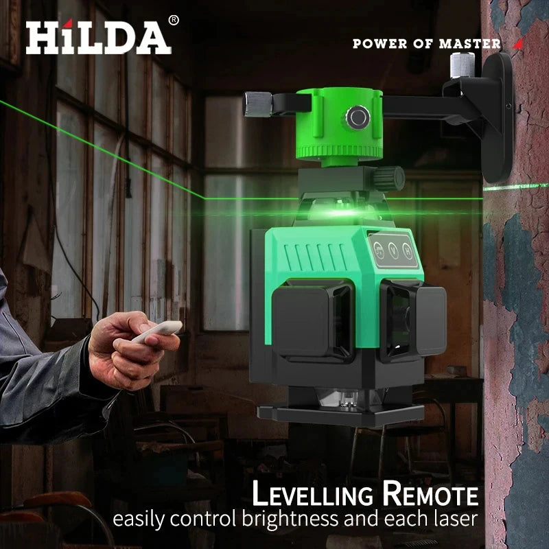 HILDA 16 Line Green Beam Laser Level with Self Leveling Feature - Smarsty