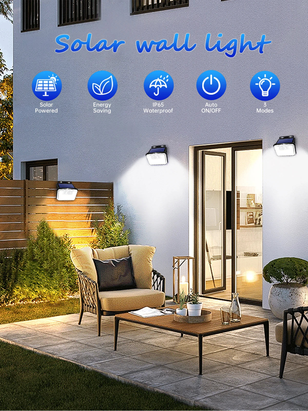 Super Bright Solar Outdoor Garden Lights with Motion Sensor - Smarsty