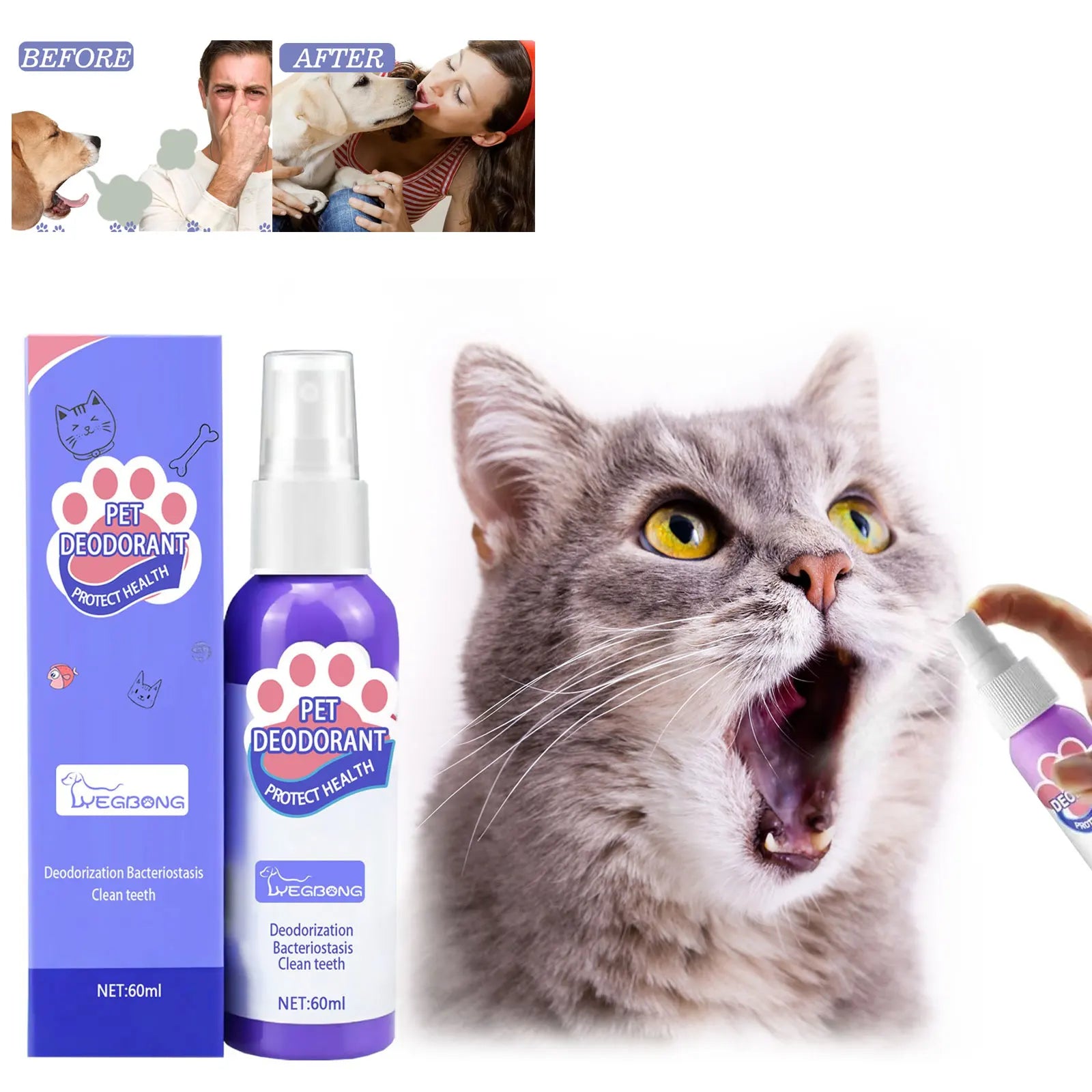 Pet Oral Cleanse Spray for Fresh Breath and Clean Teeth - Smarsty
