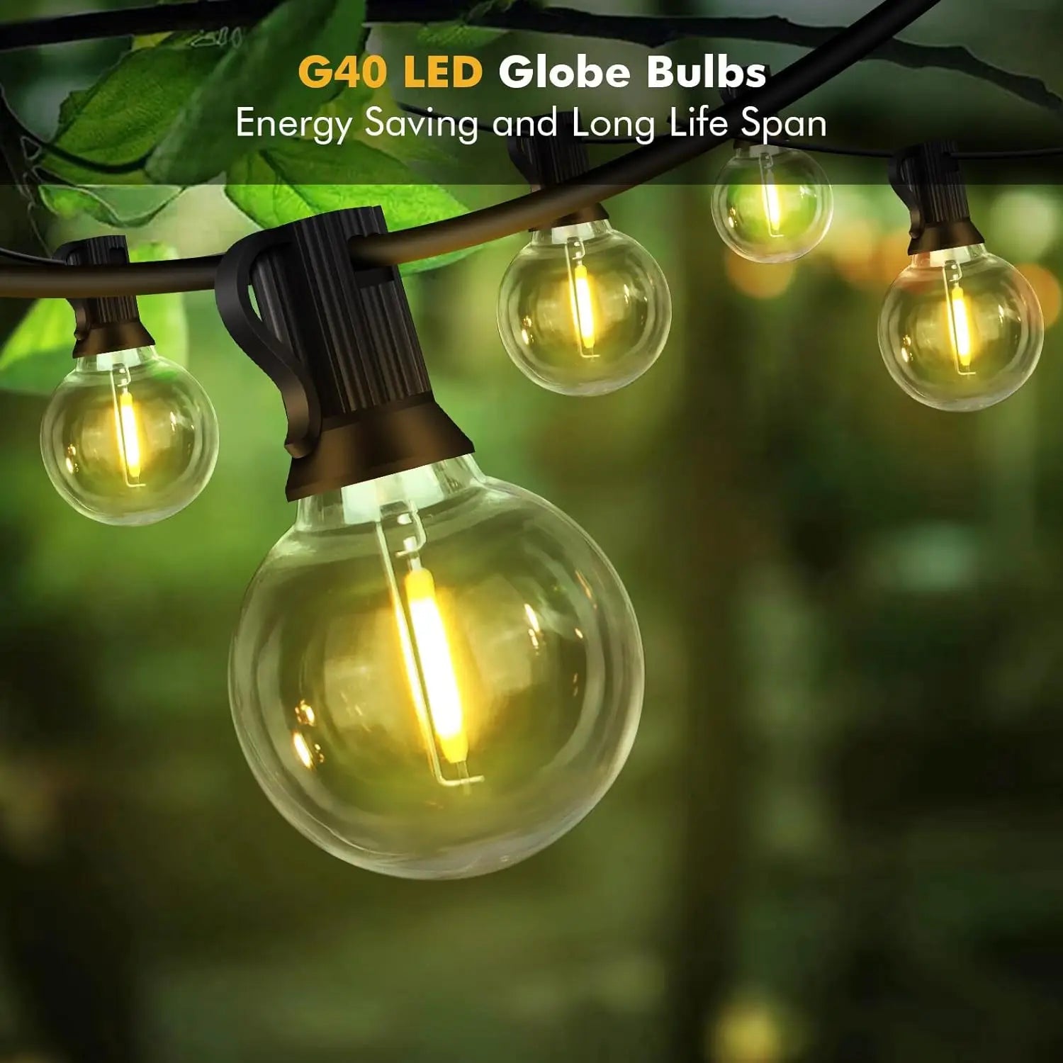 Solar String Lights Outdoor with Shatterproof Bulbs - Smarsty