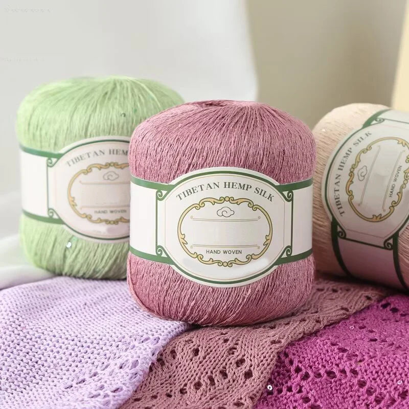 Cotton Linen Lace Yarn for Summer Crochet Projects - Smarsty