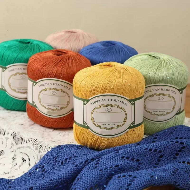 Cotton Linen Lace Yarn for Summer Crochet Projects - Smarsty
