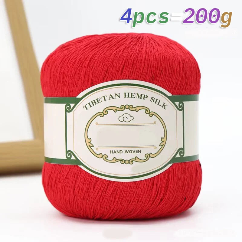 Cotton Linen Lace Yarn for Summer Crochet Projects - Smarsty