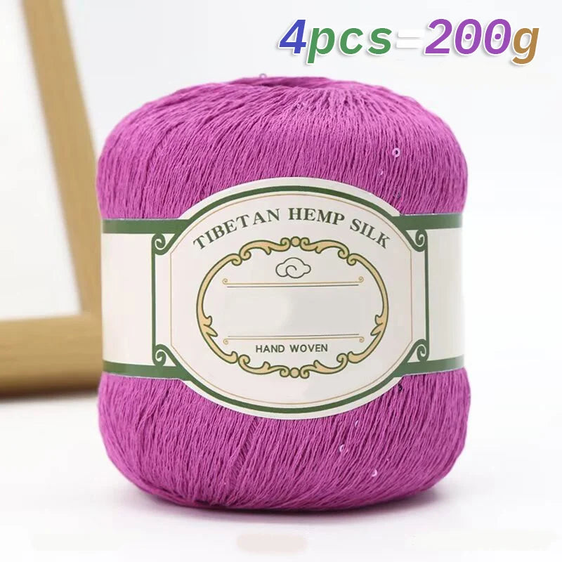 Cotton Linen Lace Yarn for Summer Crochet Projects - Smarsty