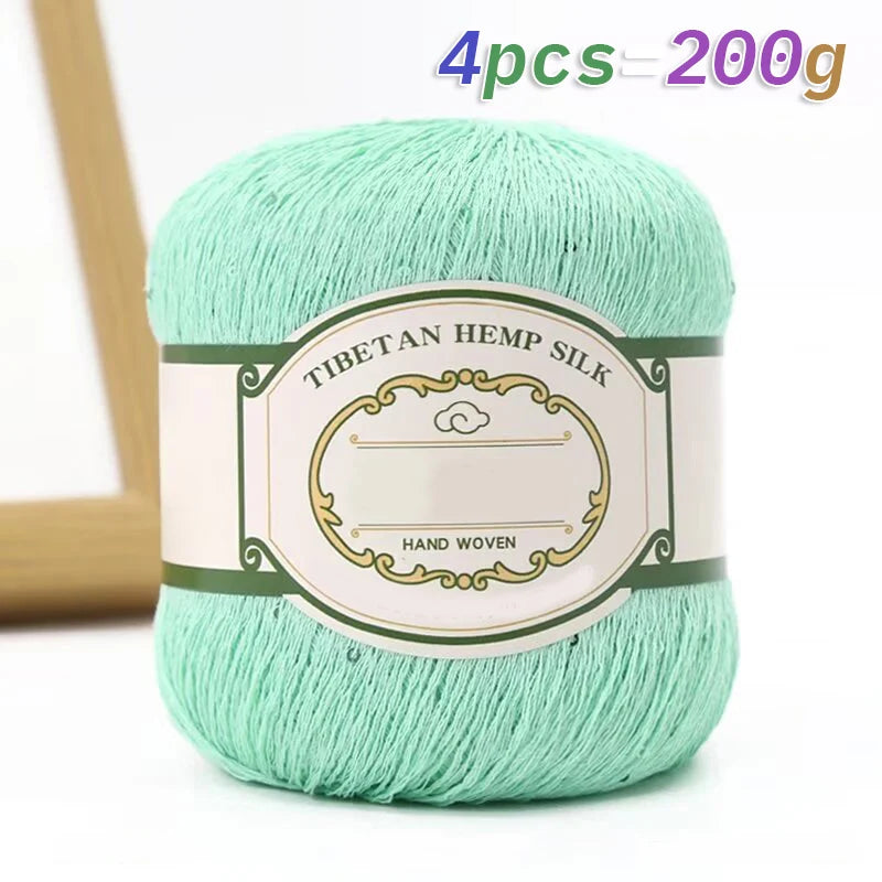 Cotton Linen Lace Yarn for Summer Crochet Projects - Smarsty