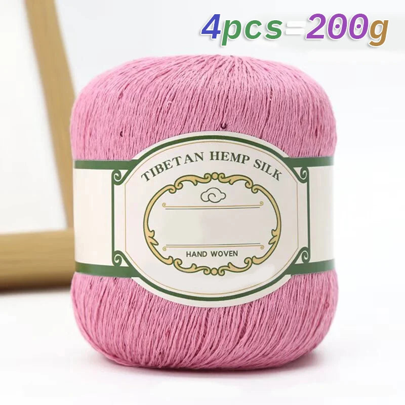 Cotton Linen Lace Yarn for Summer Crochet Projects - Smarsty